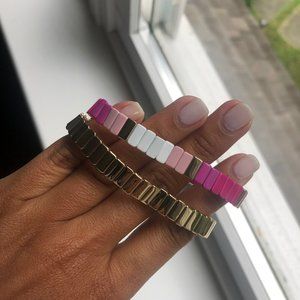 Brand New- Gold and Pink Bracelets